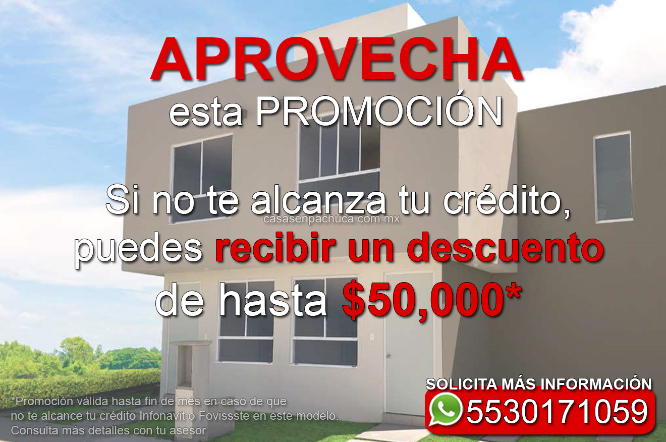 precio promocional casas en pachuca 3 recmaras