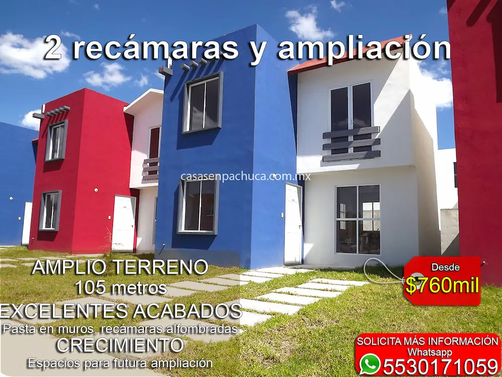 Casas en venta en Pachuca 2 pisos 2 recmaras