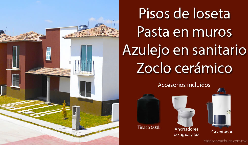Acabados casas cerca de Pachuca 3 recámaras en Zapotlán Hidalgo